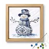 Porcelain Glass Bead Partial 11CT DIY Stamped Cross Stitch Kits for Beginners Adults Home Decor Cross Stitch Art and Crafts Kits 14.04x14.04in