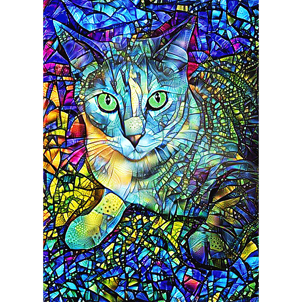 

Psychedelic Cat - Round Drill Diamond Painting - 30*40CM, 501 Original