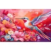 (60*40cm)Flower Hummingbird - Full Round Drill Diamond Painting
