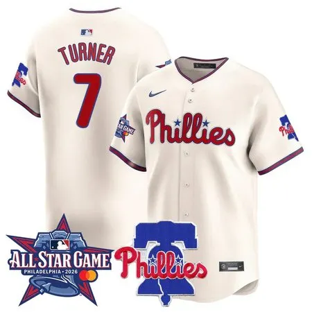 Men's Philadelphia Phillies #7 Trea Turner Cream 2026 MLB All-Star Jersey