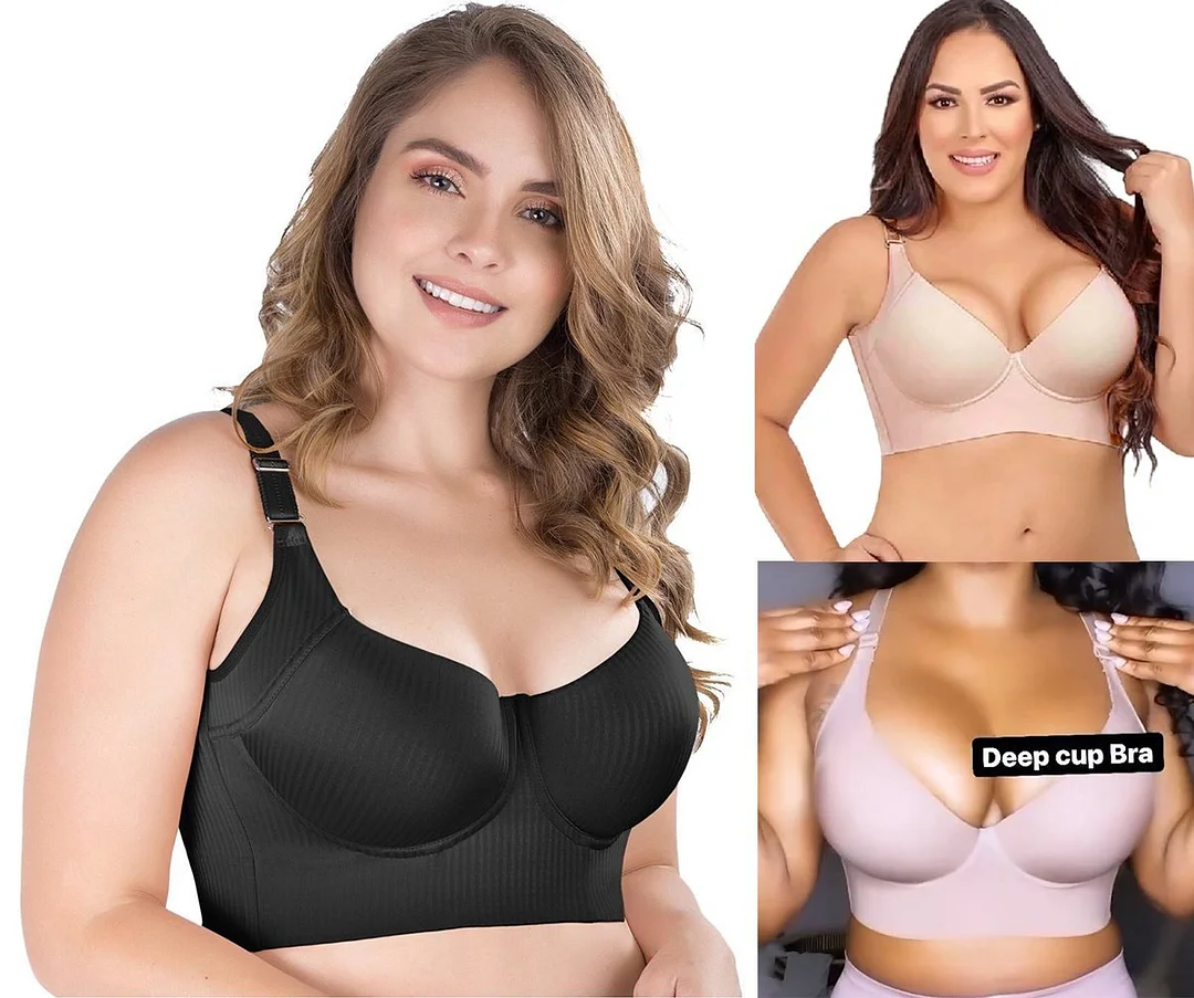 Hot Sale 48% OFF 🔥Fashion Deep Cup Bra🔥Bra with shapewear incorporated  (Size runs the same as regular bras)