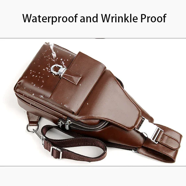 Chest Bag, Wallet, Fashion, Leisure, One Shoulder Leather Bag, Messenger bag