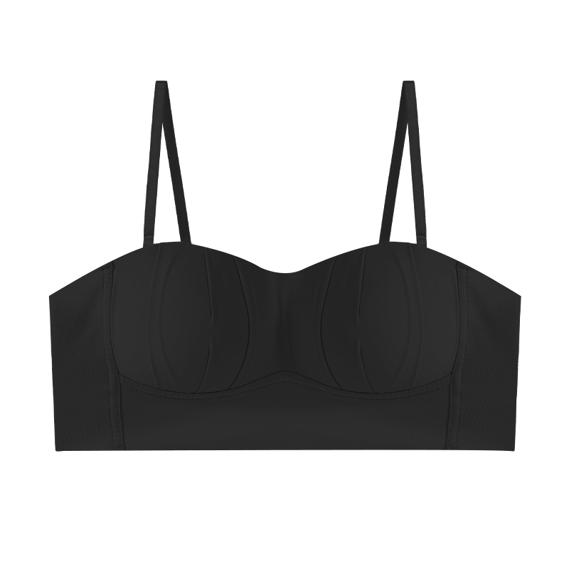 Wendeku Women's Push-up Bra Seamless No Steel Ring Bra Tube Top with Detachable Shoulder Straps Underwear