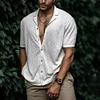 Men's Solid Color Soft Cotton and Linen Simple Casual Shirt