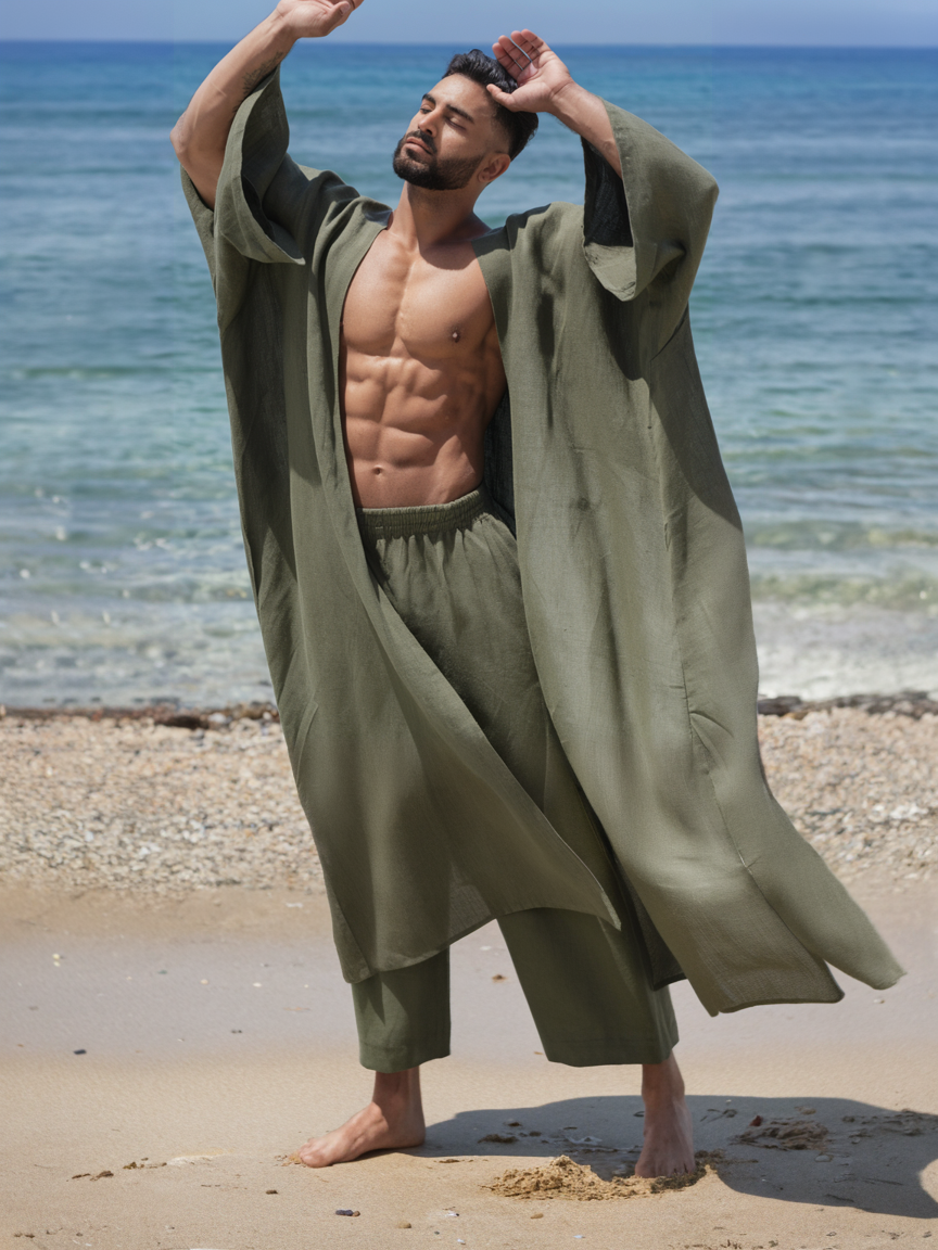 Men's Linen Soft Two Piece Set