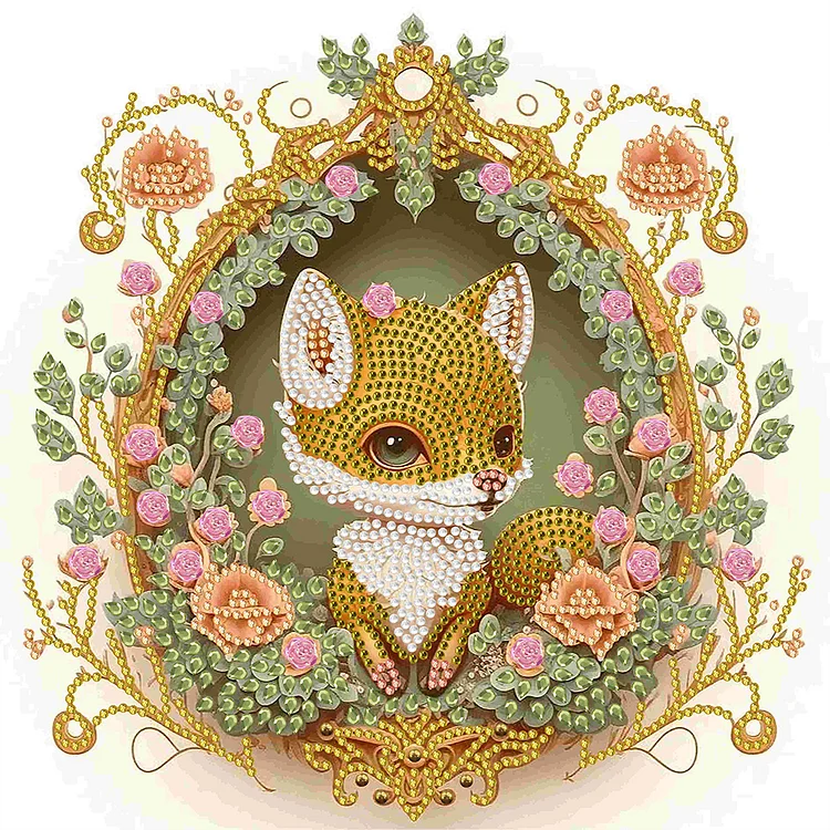 Wreath Animal  - Partial Drill - Special Diamond Painting(30*30cm)
