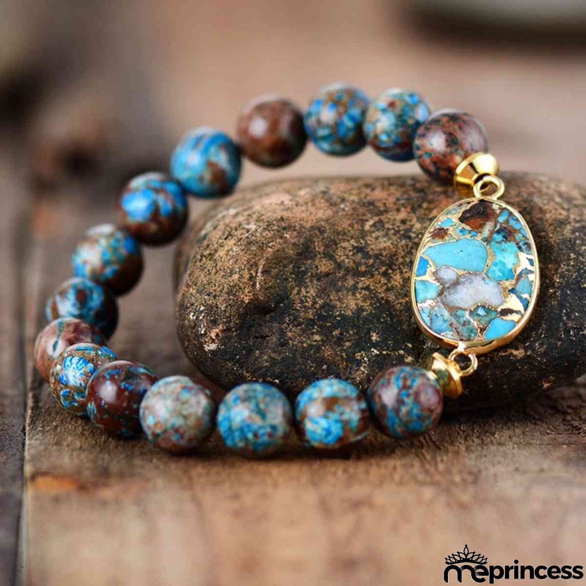 Natural Stone Beaded Bracelet