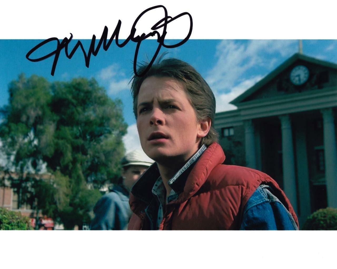 MICHAEL J.FOX Back to the future SIGNED AUTOGRAPHED 10X8 REPRO Photo Poster painting PRINT #3