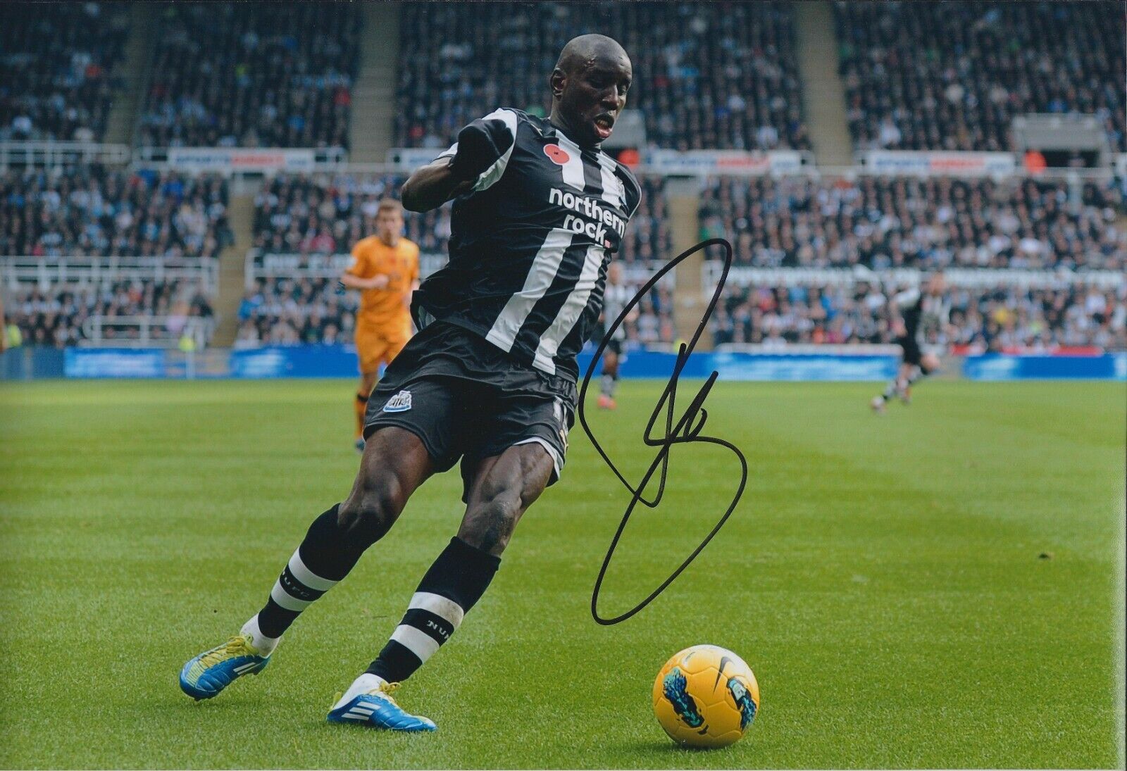 Demba BA SIGNED Autograph 12x8 Photo Poster painting AFTAL COA Newcastle United MAGPIES