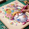 (25x25cm)DIY Gnome Framed Handmade Pearl Painting Art Craft Kit Living Home Decor