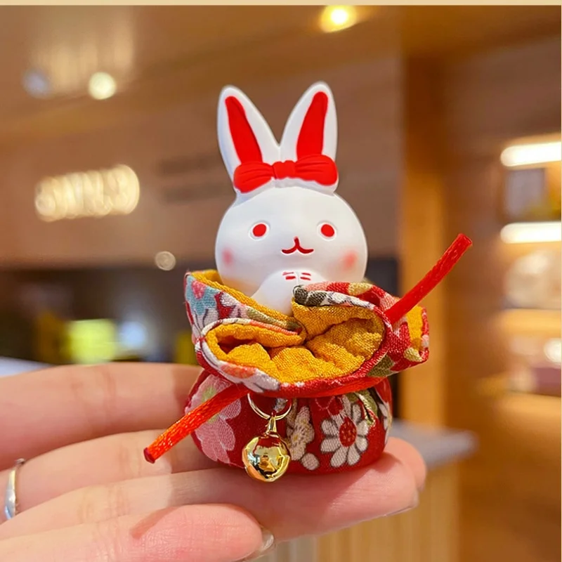 Joyful Resin Good Fortune Rabbit Keychain Cute Fashion Bag Pendant Couple Accessories