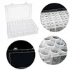 60Round Bottles with Insert Diamond Painting Containers Multi Purpose Portable Plastic Case Box with Stickers & Compartments Arts Crafts Storage Bottle for Hardware Rhinestone (60PCS)