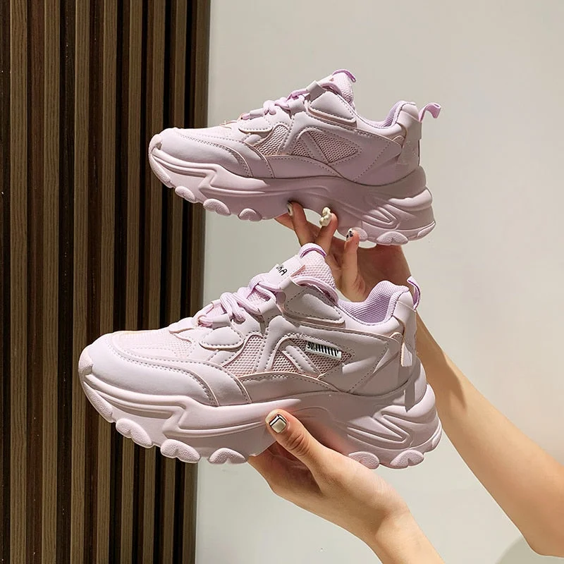 Women Platform Chunky Sneakers Designers Fashion Brand Casual Shoes Woman Tennis Basket Female Summer Vulcanized Shoes 2022