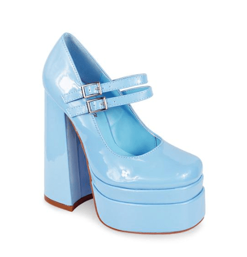 Double Platform Mary Jane Pumps Ari-7 by LIiana