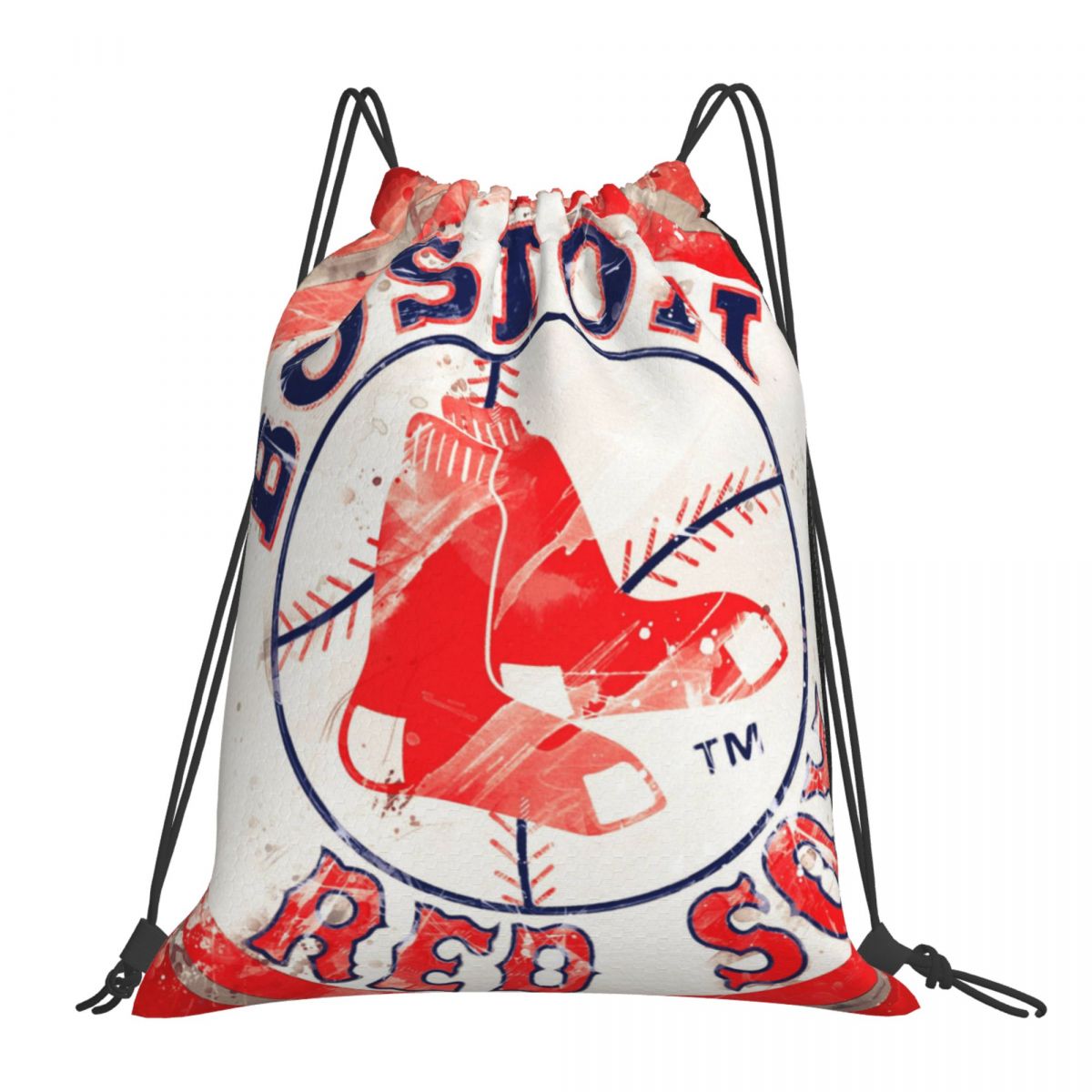 Spectacular Boston Red Sox Logo Foldable Sports Gym Drawstring Bag