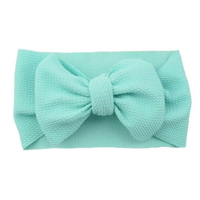 2019 Baby Accessories  Toddler Girls Boys Kids Baby Solid Bow Hairband Headband Stretch Turban Knot Head Wrap Kids Props Gifts