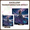 Galaxie gemme robe de soir&eacute;e dame, kit sp&eacute;cial de peinture en forme DIY partielle diamant pour adultes d&eacute;butants d&eacute;coration int&eacute;rieure peintures diamants art de pierres pr&eacute;cieuses 30x30cm