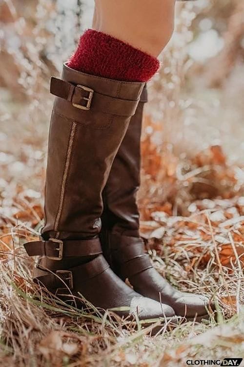 Silky Feather Pattern Topper Boot Cuffs