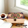 5D DIY Diamond Painting Handmade Wood Storage Box Crystal Storage Case (Pattern)