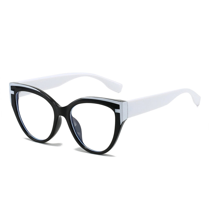 Casual Minimalist Color Block Solid Color Ac Cat Eye Full Frame Women’s Sunglasses