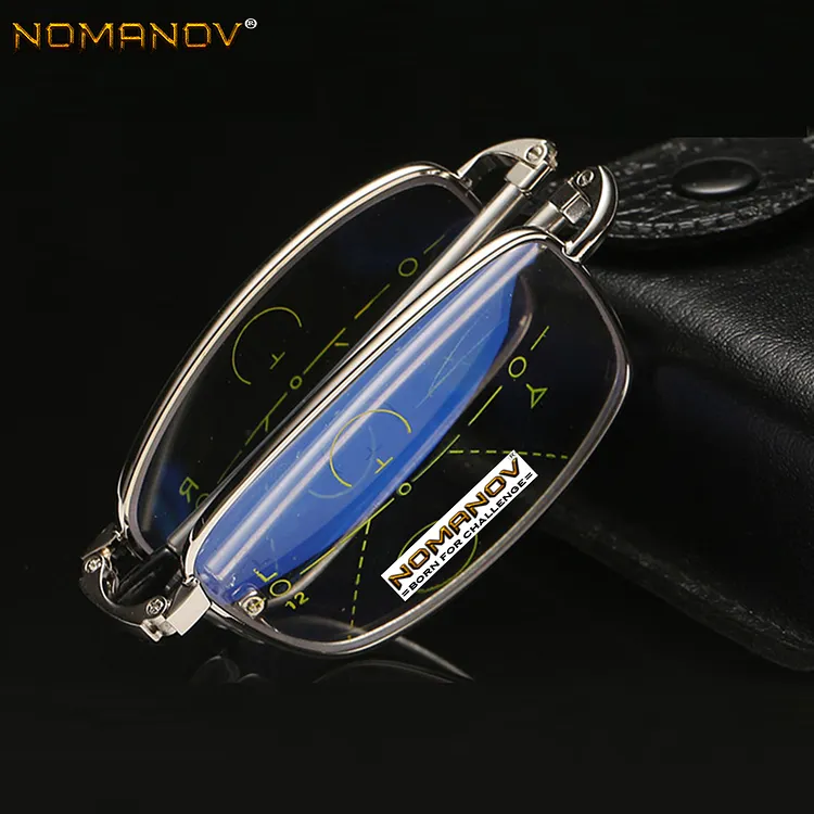 Moveable Spectacles Portable Foldable Frame Telescopic Temple Men Women Progressive ...