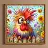 Peinture diamant coq-perce-rond coq-30*30cm
