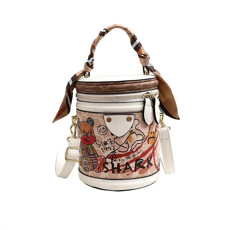 Cartoon Bear Printed Crossbody Bag