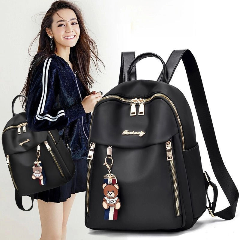 Backpack Women's New Korean-style Trendy Fashion Women's Backpack Oxford Cloth Travel Large Capacity Computer Schoolbag