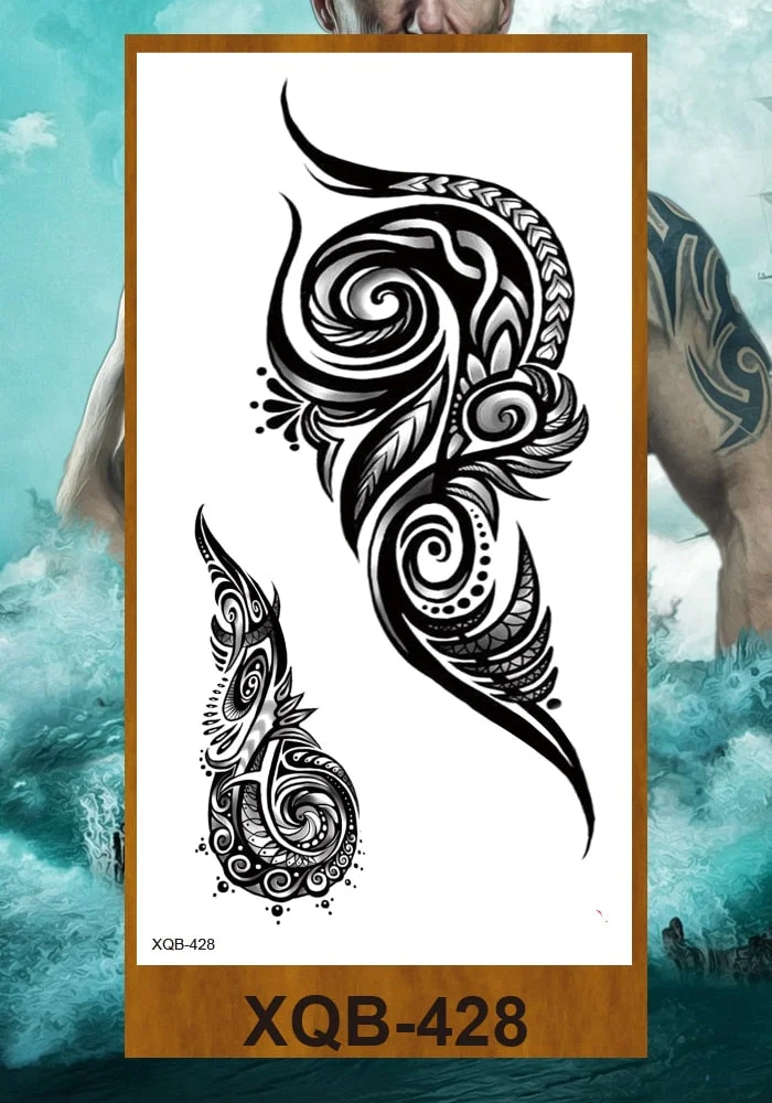Temporary Tattoo Stickers Man Woman Girl Arm Chest Fake Tatoo Art Characters Eternal Love Flowers Totem Tatto Drop Shipping DIY