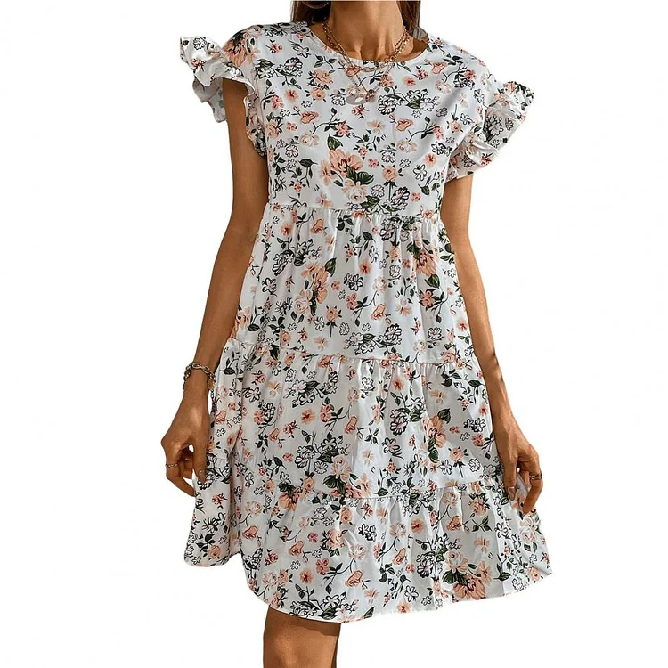 Casual Fashion A-Line Sexy Print Loose Vacation Mini Dress