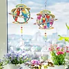 2pcs DIY Diamond Painting Parrot Wind Chimes Crystal Window Suncatcher Craft Set Birthday Gifts Home Garden Decor