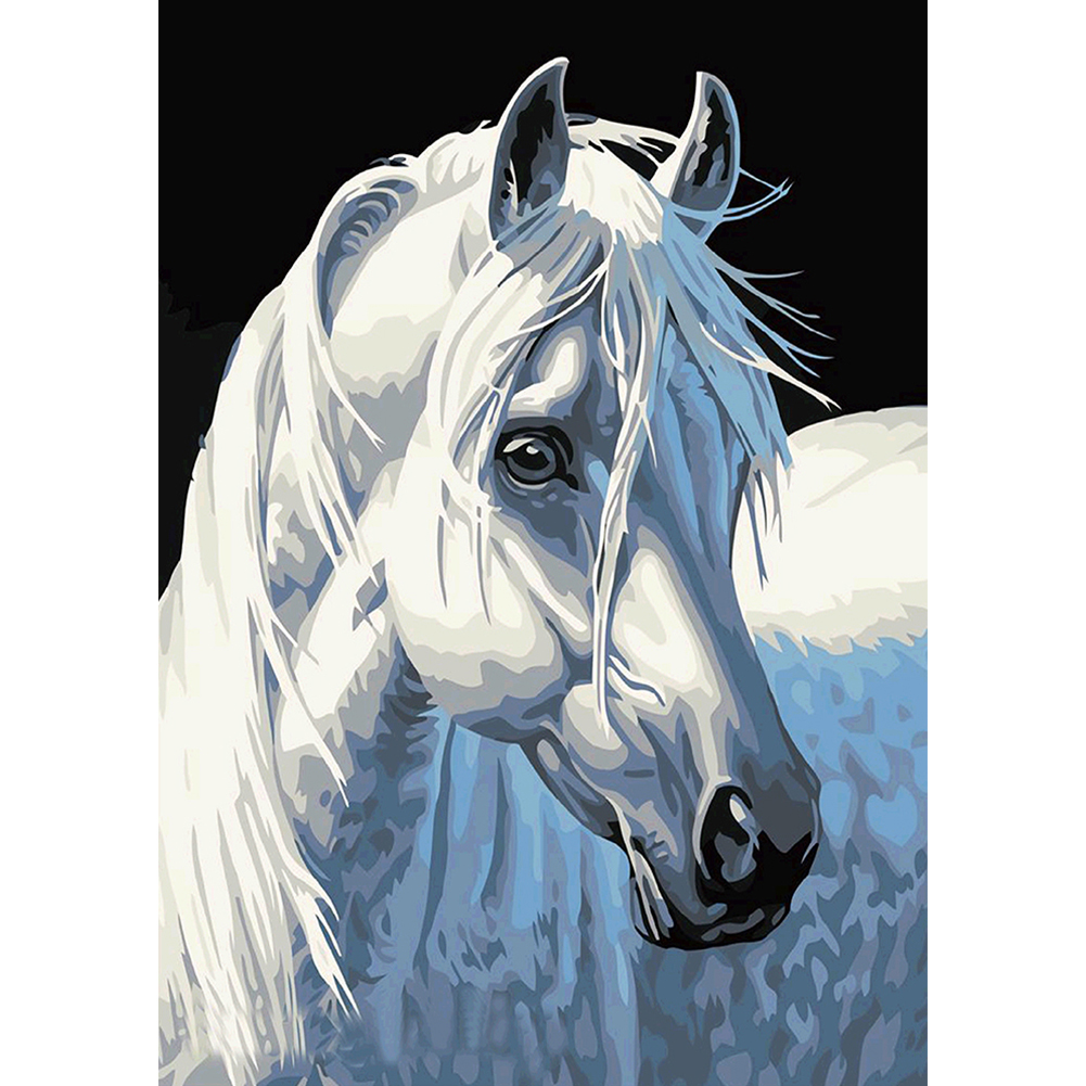 

White Horse - Round Drill Diamond Painting - 30*40CM, 501 Original