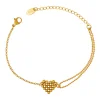 Heart Beads 2 Layers 18K Golden Bracelet