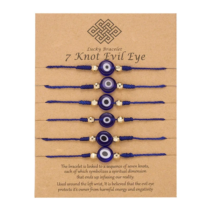 Handmade Braided Lucky Eyes Knotted Bracelets