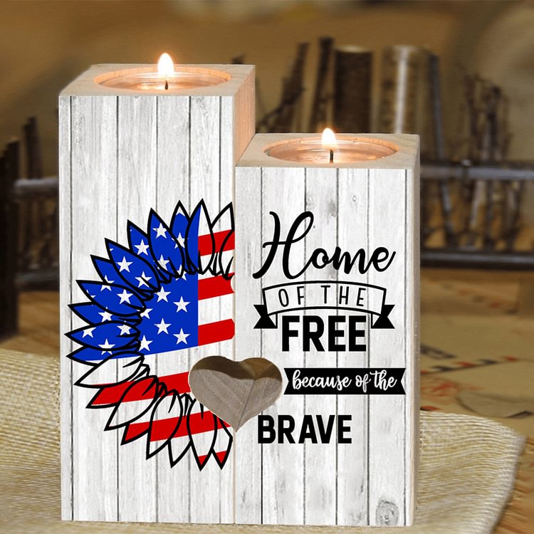 Sunflower Candle Holder，USA American Flag Candle Holder