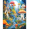 Mushroom Town-11CT Stamped Cross Stitch 65*80cm/25.59*31.5in (Big Size) tapestrymarket