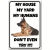Protected by the dog - Vintage Metal Signs(12*16Inch)