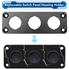 Rocker Switch Panel, Rocker Toggle Switch Aluminum Housing Bracket for Car Truck Marine Boat RV Vehicle, Waterproof Panel