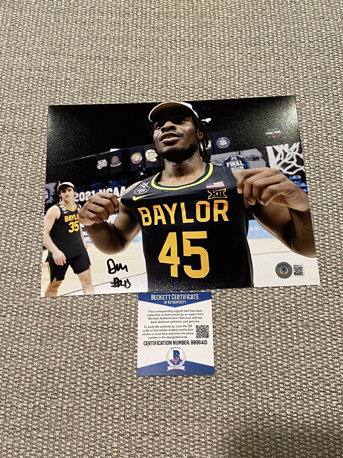 BECKETT COA DAVION MITCHELL Signed Autographed 8x10 Photo Poster painting Baylor Bears 2021