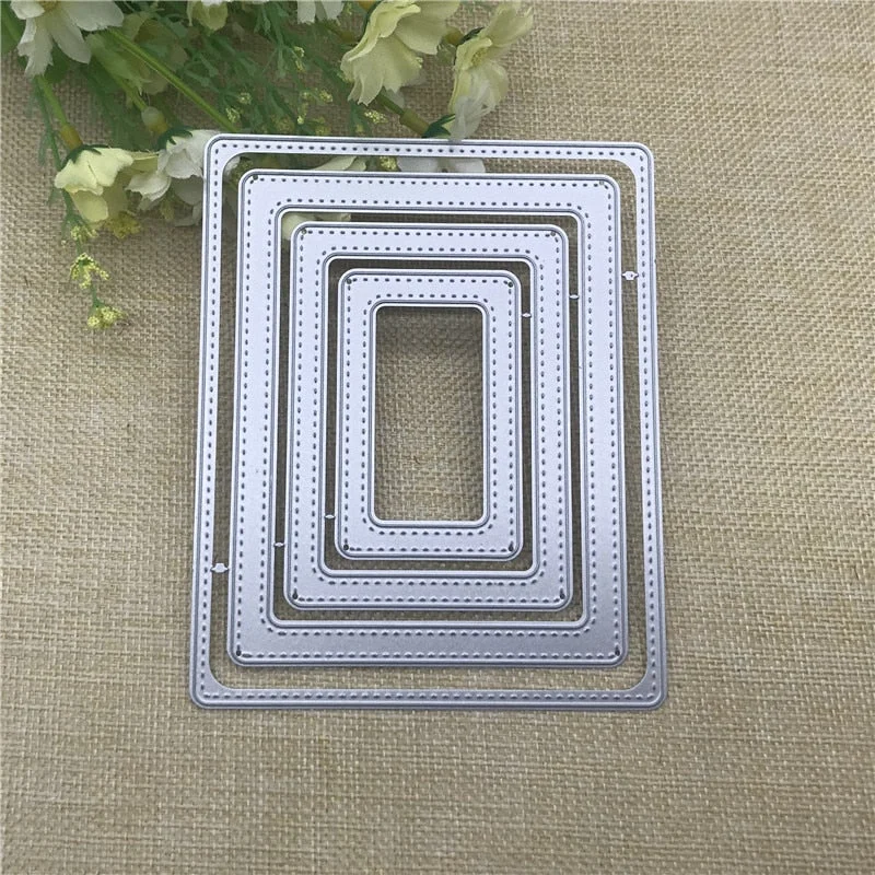 Stitched rectangle frame Metal Cutting Dies Stencils For DIY Scrapbooking Decorative Embossing Handcraft Die Cutting Template