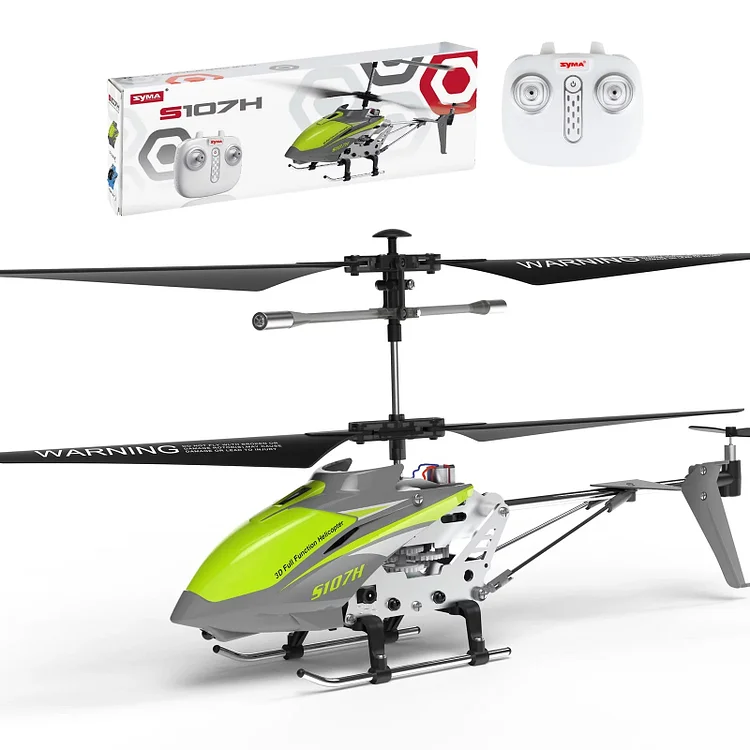 Yoneston Remote Control Helicopter, SYMA S107H RC Helicopter with Altitude Hold, One Key Take Off/Landing, Mini Helicopter with Gyro for Adults Kids (Green)