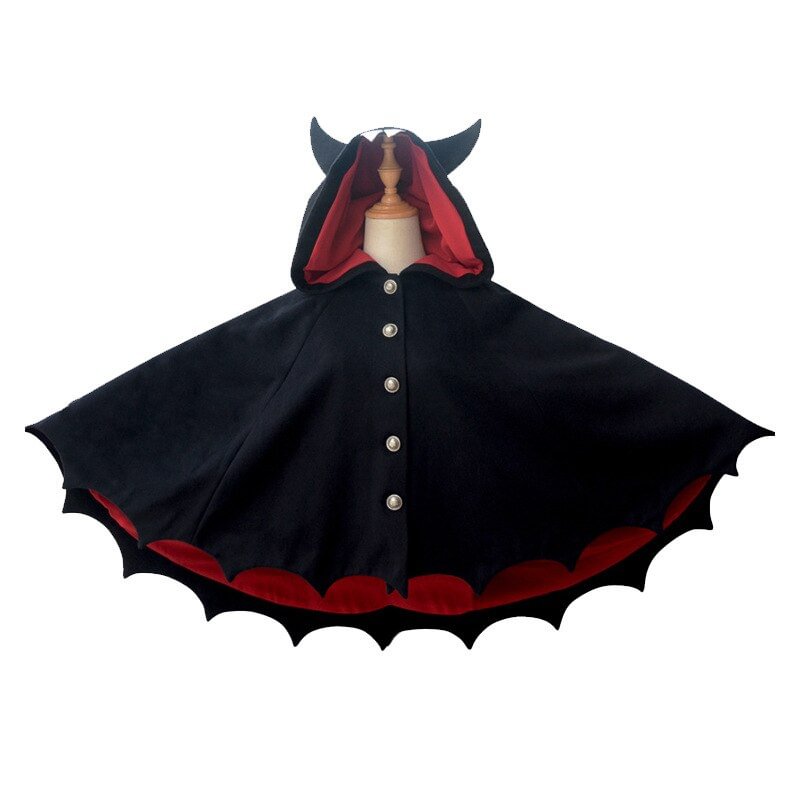 Hooded Cape Gothic Poncho Jacket Halloween Costume Novameme