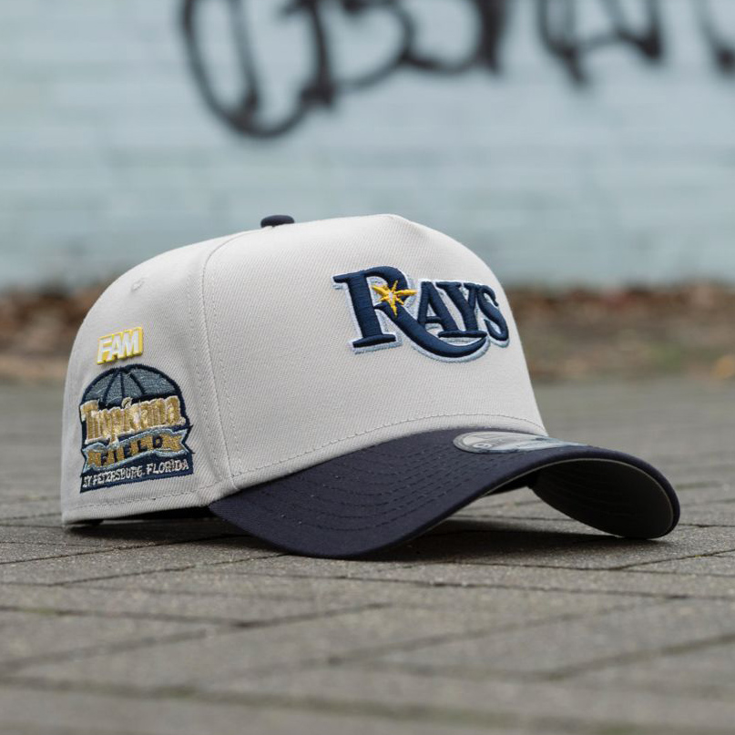 NEW ERA TAMPA BAY RAYS TROPICANA FIELD CHROME TWO TONE EDITION EMBROIDERED CASUAL BASEBALL CAP