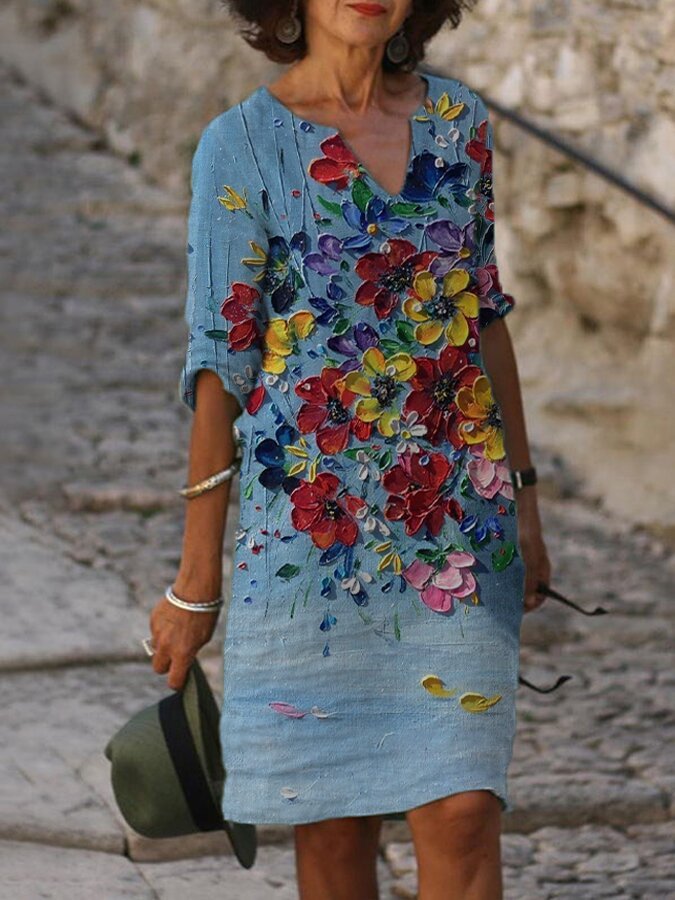 Women'sOil Painting Dress