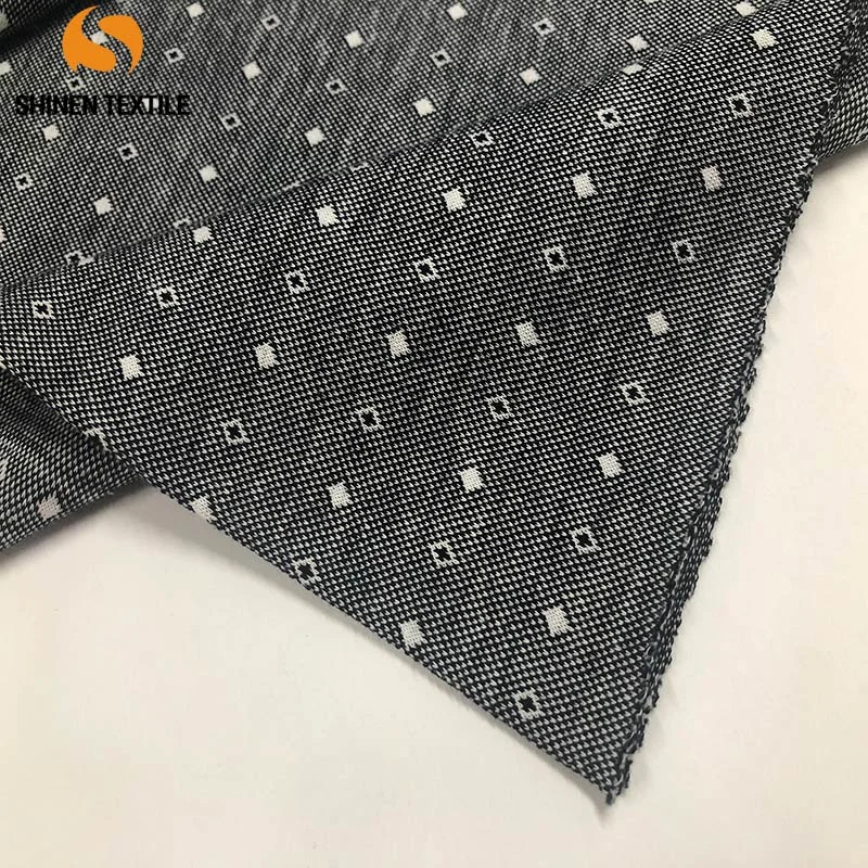100%cotton Small square jacquard full of stars Pure cotton silk dyed fabric.155G.Textile factory customization