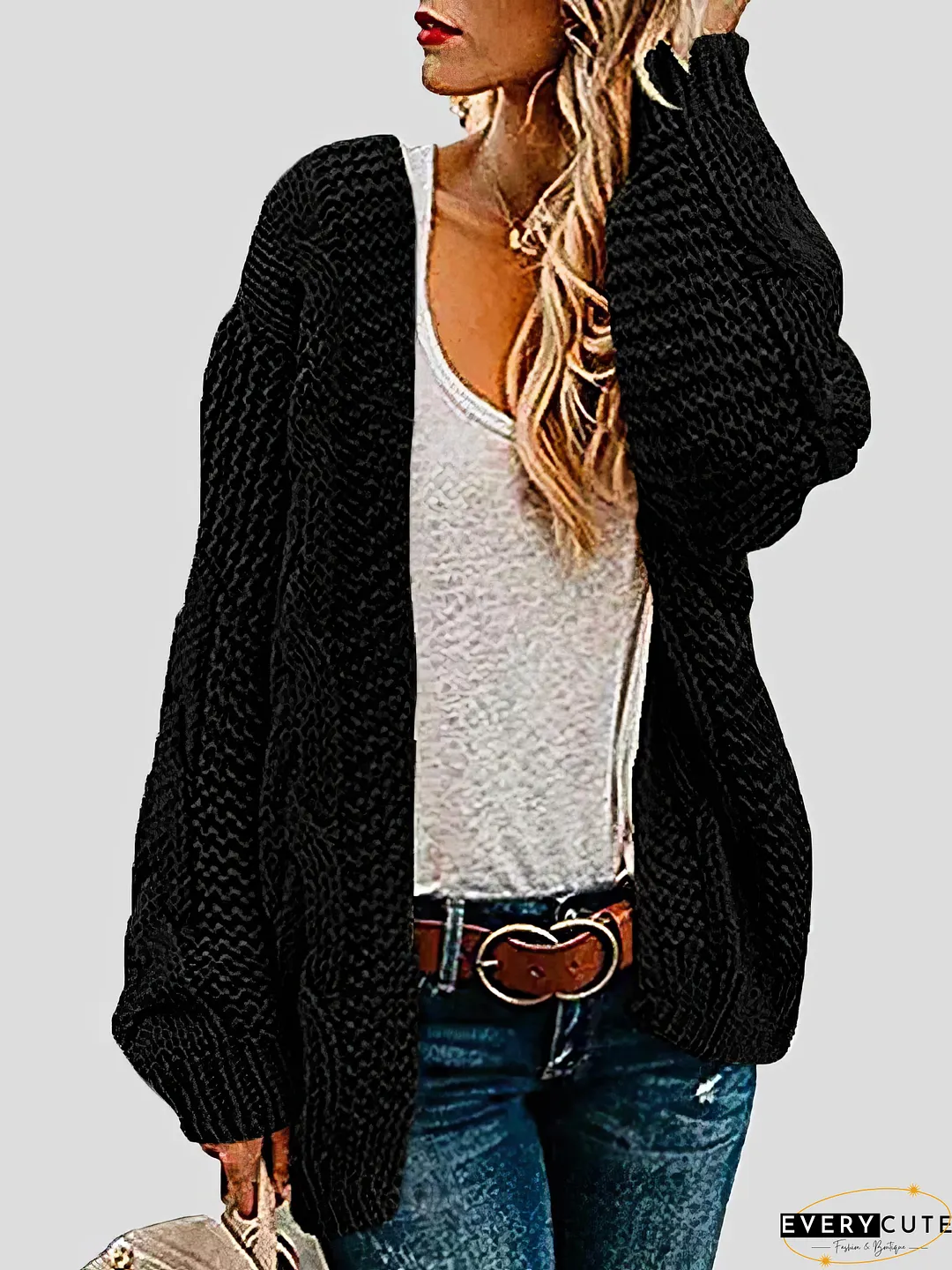 Hollow Out Knit Cardigan