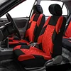 FH Group Car Seat Covers Full Set Premium Cloth - Universal Fit,Automotive Seat Cover,Low Back Front Seat Covers,Airbag Compatible,Split Bench Rear Seat,Washable Seat Cover for SUV,Sedan Red