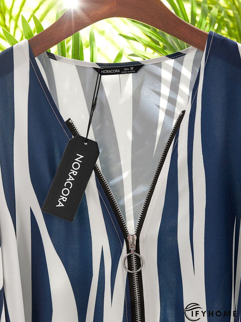 Striped Casual V Neck Short Sleeve Top | IFYHOME