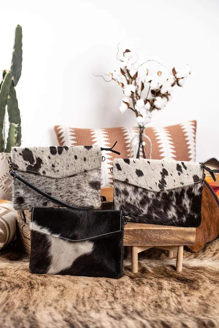 The Mila Cowhide Clutch