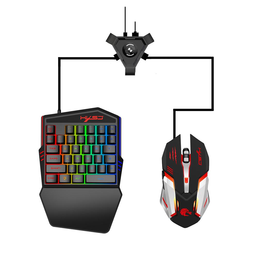 

HXSJ Bluetooth 4.1 P5 Converter V100 Keyboard S100 Mouse Set for PUBG Game, 501 Original
